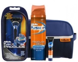 Духи, Парфюмерия, косметика Набор - Gillette Fusion ProGlide Power (shavegel/75ml + balm/9ml + бритва)