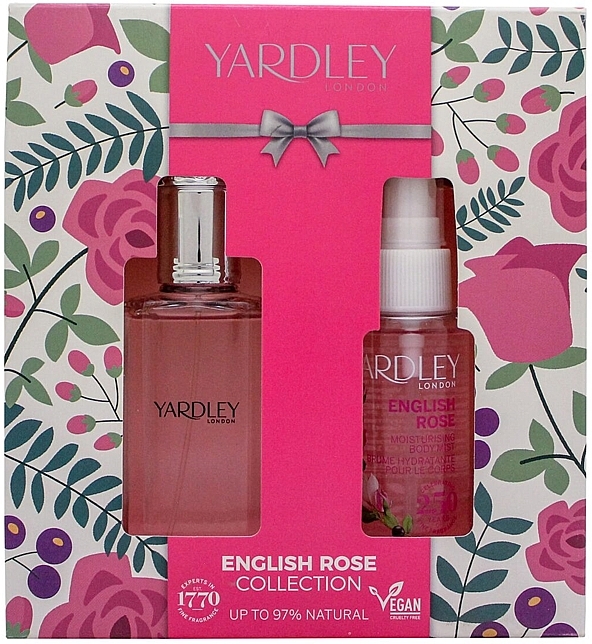 Yardley English Rose - Набір (edt/50ml + spray/50ml) — фото N1
