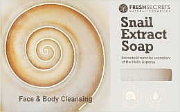 Мыло с экстрактом слизи улитки - Madis Fresh Secrets Snail Extract Soap — фото N1