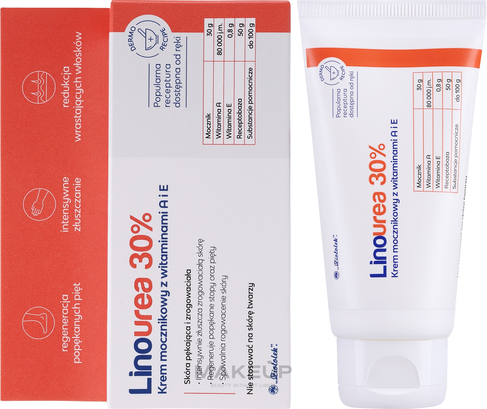 Крем для тела - Ziololek Linourea 30% Body Cream Vitamin A+E — фото 50g