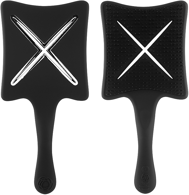 Расческа-детанглер - Ikoo Paddle X Pops Beluga Black