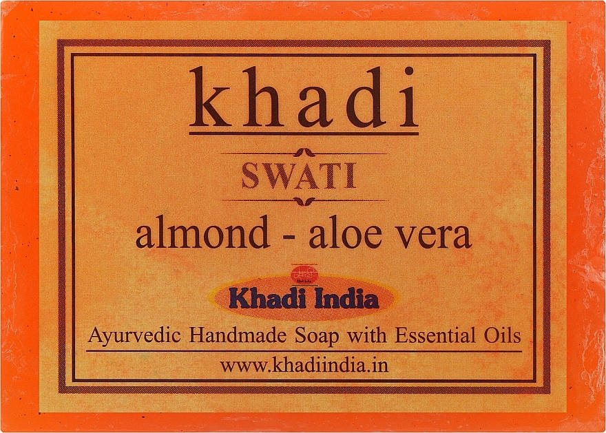 Мыло ручной работы с миндалем и алоэ вера - Khadi Swati Almond Aloe Vera Soap — фото N1