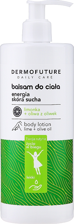 Лосьон для тела "Энергия" с лаймом и маслом оливы для сухой кожи - Dermofuture Daily Care Body Lotion Energy Lime + Olive Oil — фото N1