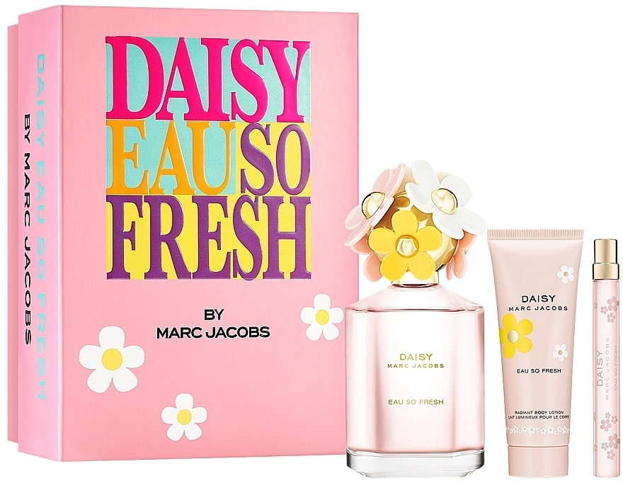 Marc Jacobs Daisy Eau So Fresh - Набор (edt/125ml + edt/10ml + b/lot/75ml) — фото N2