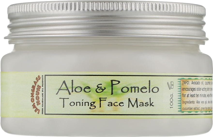 Маска для обличчя "Алое і помело" - Lemongrass House Aloe&Pomelo Toning Face Mask — фото N1
