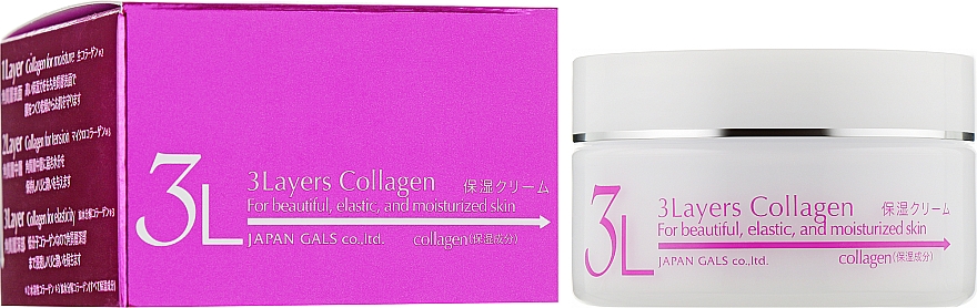 Крем для обличчя "Три шари колагену" - Japan Gals 3 Layers Collagen Cream — фото N2