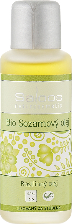Рослинна органічна кунжутна олія - Saloos Vegetable Oil — фото N1