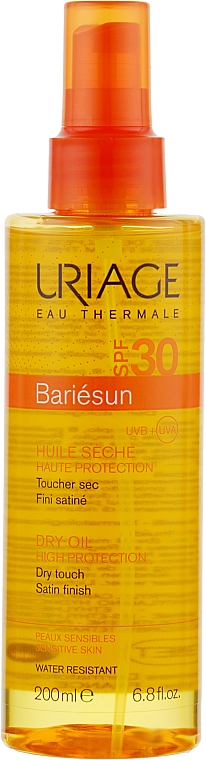Солнцезащитное сухое масло для тела - Uriage Bariesun Dry Oil High Protection SPF30+ — фото N1