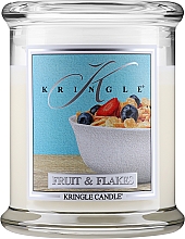 Парфумерія, косметика Ароматична свічка у склянці з 2 ґнотами - Kringle Candle Fruit & Flakes