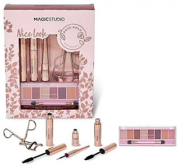 Набір для макіяжу очей, 5 продуктів - Magic Studio Rose Gold Fabulous Eye Set — фото N1