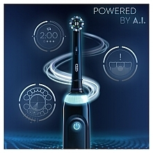 Электрическая зубная щетка, черная - Oral-B Genius X 20000 Black Luxe — фото N2