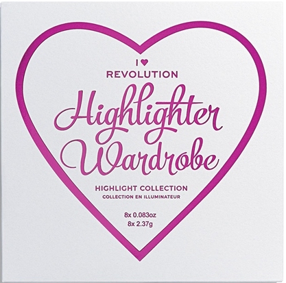 Палетка хайлайтерів для обличчя - Makeup Revolution I Heart Makeup Highlighter Wardrobe — фото N2