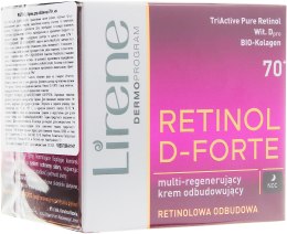 Парфумерія, косметика Відновлювальний нічний крем для обличчя - Lirene Retinol D-Forte Multi-Regenerating Rebuilding Cream 70+