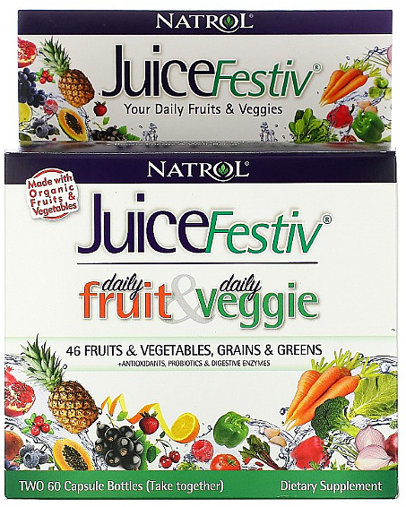 Вітаміни "Фрукти й овочі" - Natrol Juice Festiv — фото N1