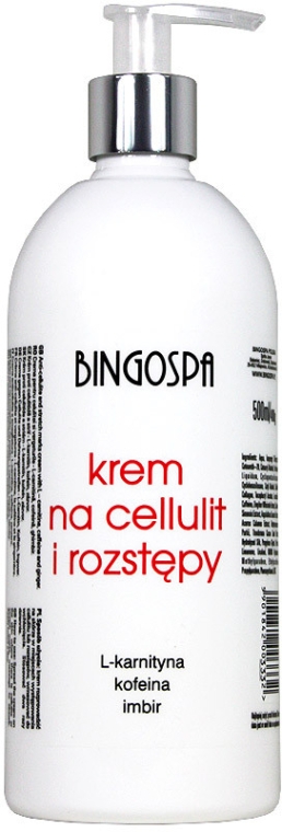 Крем от целлюлита и растяжек с L-карнитином, кофеином и имбирем - BingoSpa Cream For Cellulite