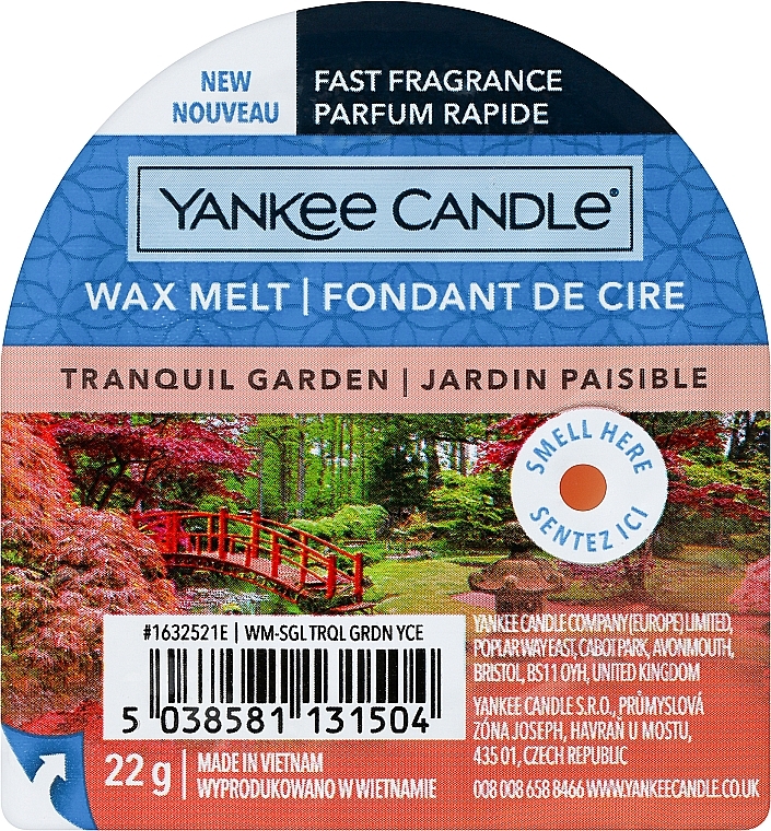 Ароматический воск - Yankee Candle Tranquil Garden Wax Melt — фото N1