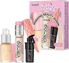 Духи, Парфюмерия, косметика Набор - Benefit Weekend Beauty Queen Face And Eye Set (foun/10ml + conc/5ml + mascara/4g)