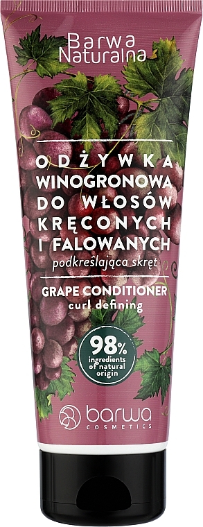 Кондиционер "Виноград" для вьющихся и волнистых волос - Barwa Natural Grape Conditioner — фото N1