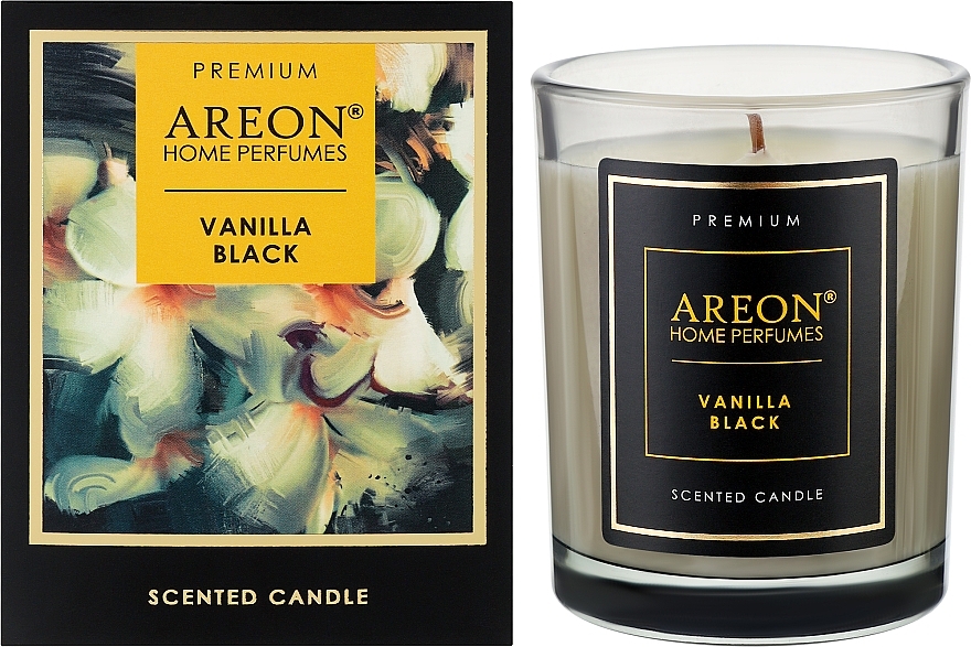 Ароматична свічка - Areon Home Perfumes Premium Vanilla Black Scented Candle — фото N2