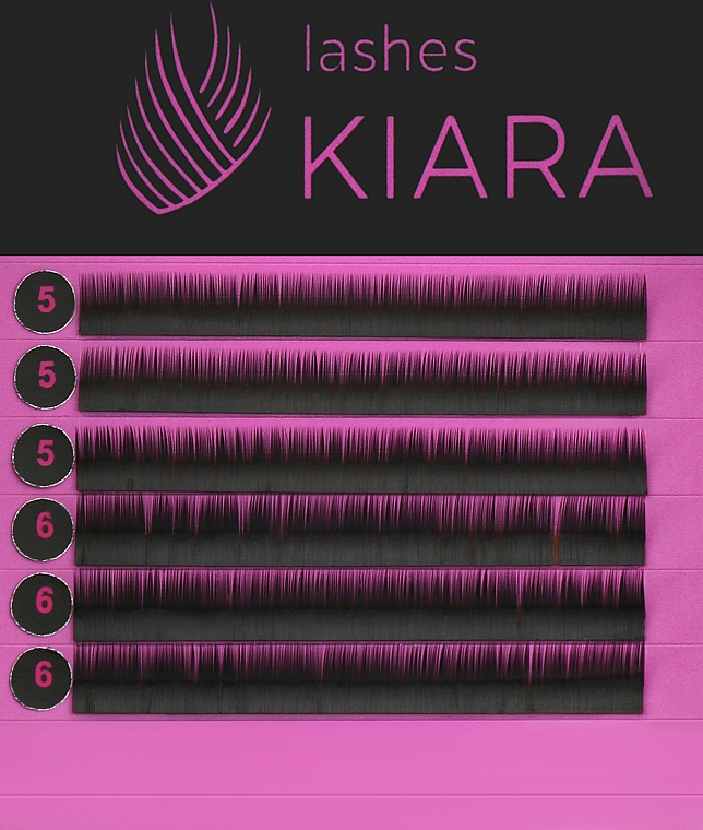 Ресницы для наращивания J 0,07 (5-6 mm) - Kiara Lashes — фото N1