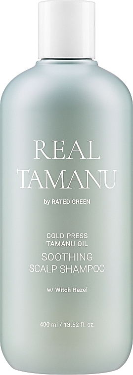 Успокаивающий шампунь с маслом таману - Rated Green Real Tamanu Cold Pressed Tamanu Oil Soothing Scalp Shampoo — фото N1