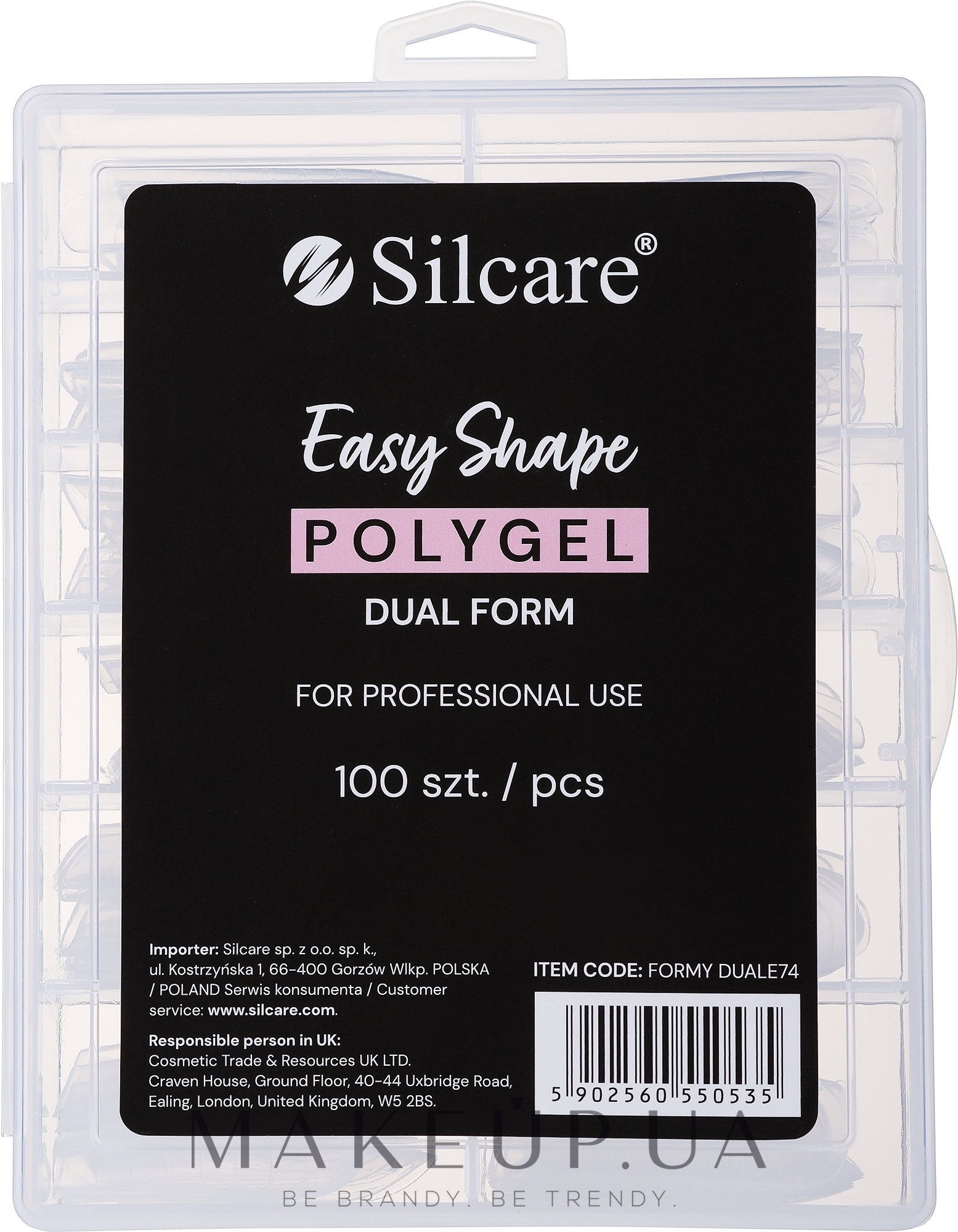 Многоразовые формы для наращивания ногтей - Silcare Easy Shape Polygel Dual Form — фото 100шт