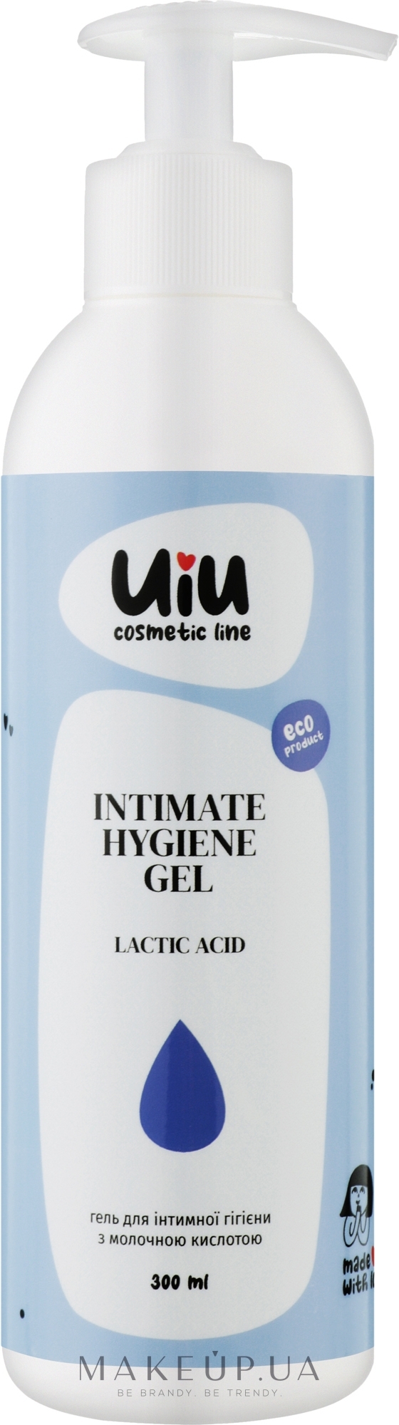 Мыло жидкое для интимной гигиены с молочной кислотой - Uiu Intimate Hygiene Gel  — фото 300ml
