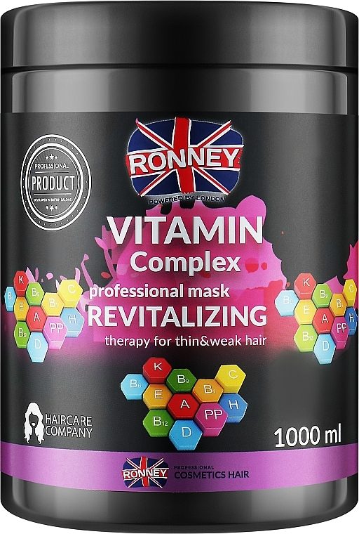 Маска для волосся - Ronney Vitamin Complex Revitalizing Therapy Mask — фото N2