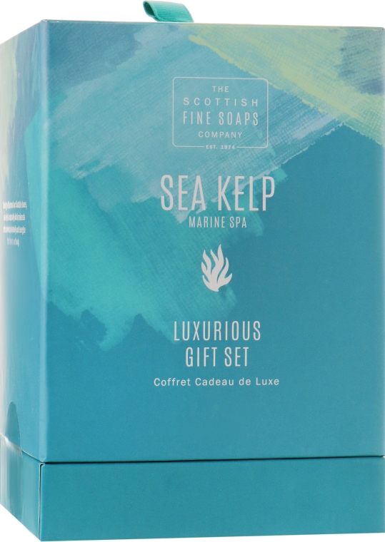 Набор - Scottish Fine Soaps Sea Kelp Marine SPA Kit (sh/gel/75ml + b/but/75ml + h/chr/75ml + soap/40g) — фото N1