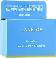 Духи, Парфюмерия, косметика УЦЕНКА Набор - Laneige Good Night Sleeping Care (lip/mask/3g + face/mask/15ml + eye/mask/5ml) *