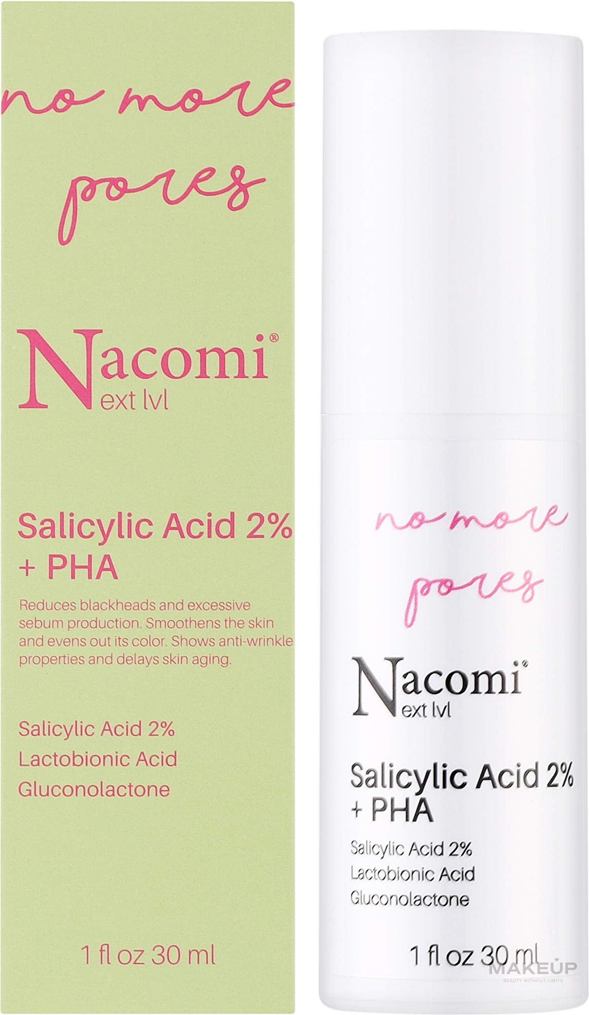 Сироватка для обличчя з 2% саліциловою кислотою + PHA - Nacomi Next Level Salicylic Acid 2% + PHA — фото 30ml