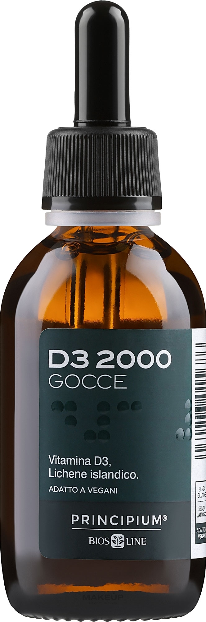 Пищевая добавка "Витамин D3" - BiosLine Principium D3 Vegan 2000 UI — фото 50ml