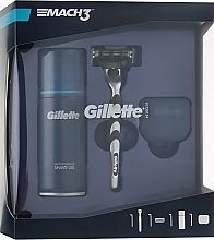 Духи, Парфюмерия, косметика УЦЕНКА Набор - Gillette Mach 3 (gel/75ml + razor + case) *