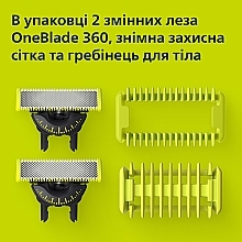 Змінні леза з насадками для тіла - Philips OneBlade 360 QP624/50  — фото N4