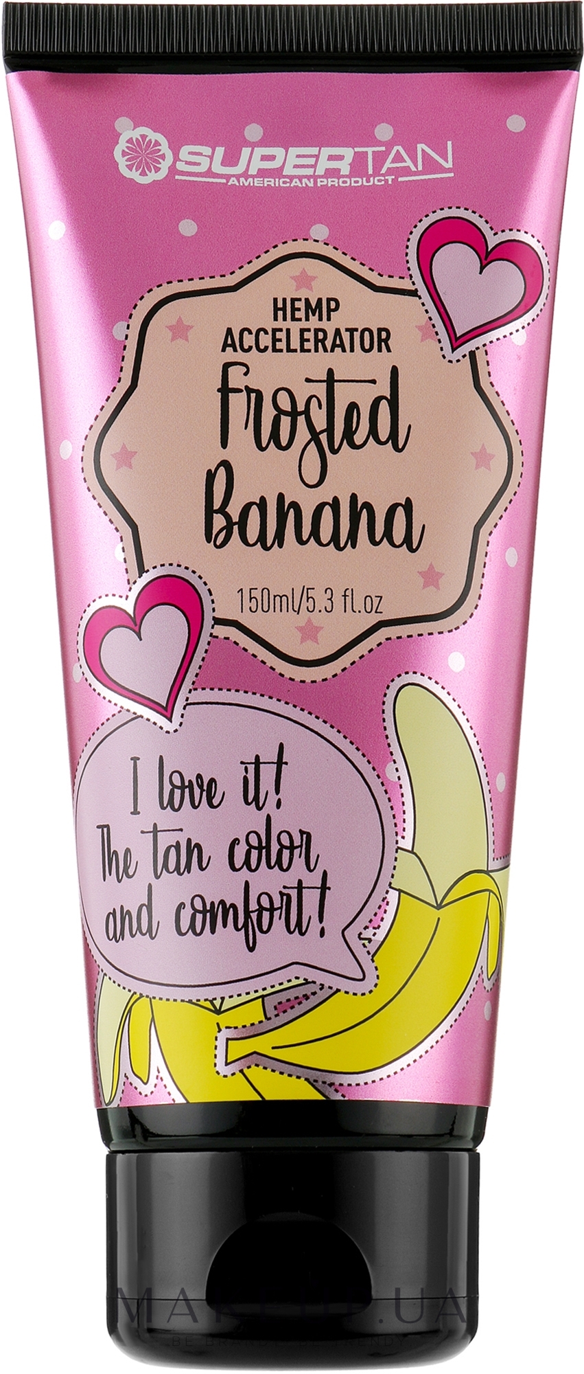 Крем-прискорювач для засмаги в солярії з маслом насіння конопель - Supertan Frosted Banana — фото 150ml