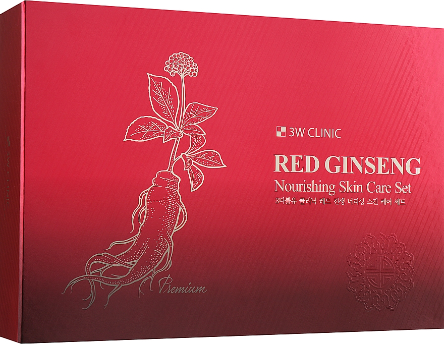 Набір для обличчя, 6 продуктів - 3W Clinic Red Ginseng Nourishing Skin Care Set — фото N1