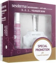 Духи, Парфюмерия, косметика Набор - SesDerma Laboratories Resveraderm and Anti-age (conc/50ml + cr/15ml + wipes/2шт)