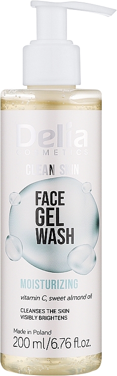 Увлажняющий гель для умывания - Delia Clean Skin Face Gel Wash — фото N1