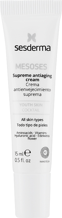 Антивіковий крем для обличчя - SesDerma Mesoses Supreme Antiaging Cream — фото N5