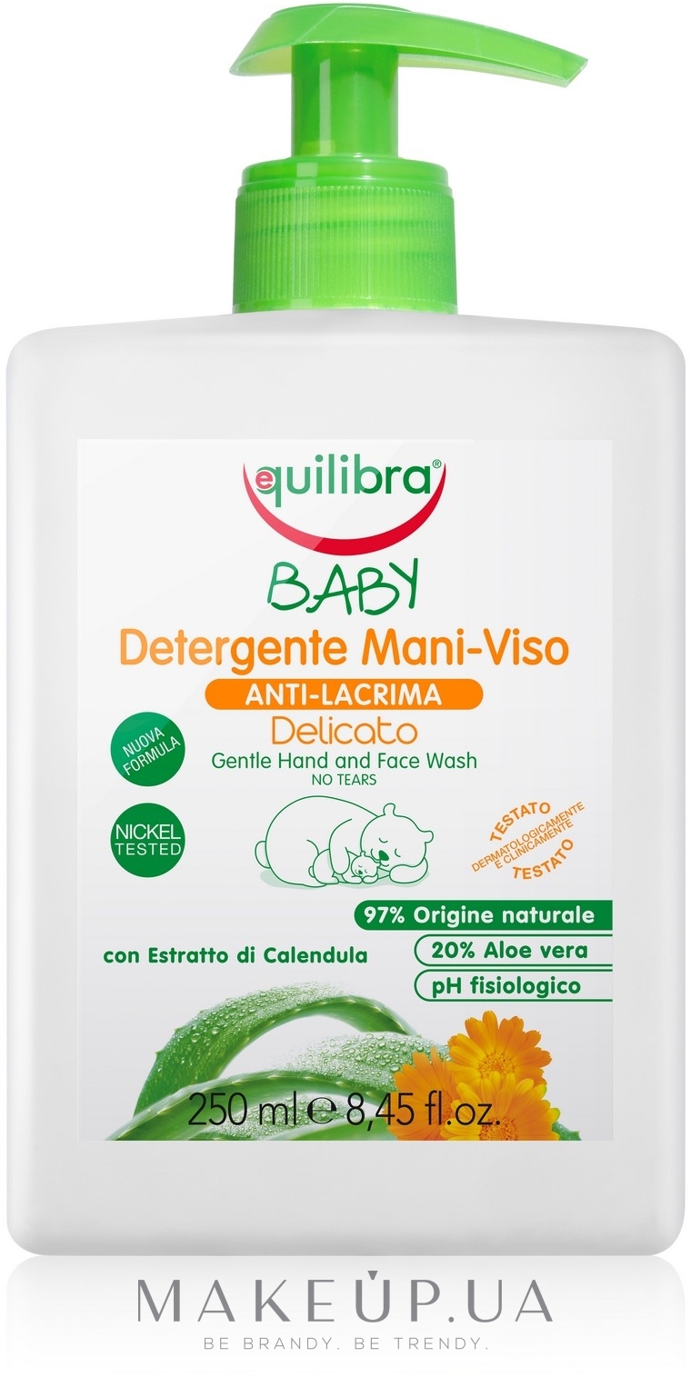 Нежное детское мыло для лица и рук "Без слез" - Equilibra Baby Gentle Cleanser — фото 250ml