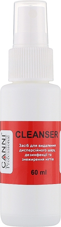 Спрей для видалення липкого шару, дезинфекції та знежирення нігтів - Canni Cleanser 3 in 1 — фото N1