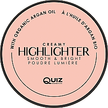 Парфумерія, косметика Кремовий хайлайтер - Quiz Cosmetics Creamy Highlighter Compact Powder