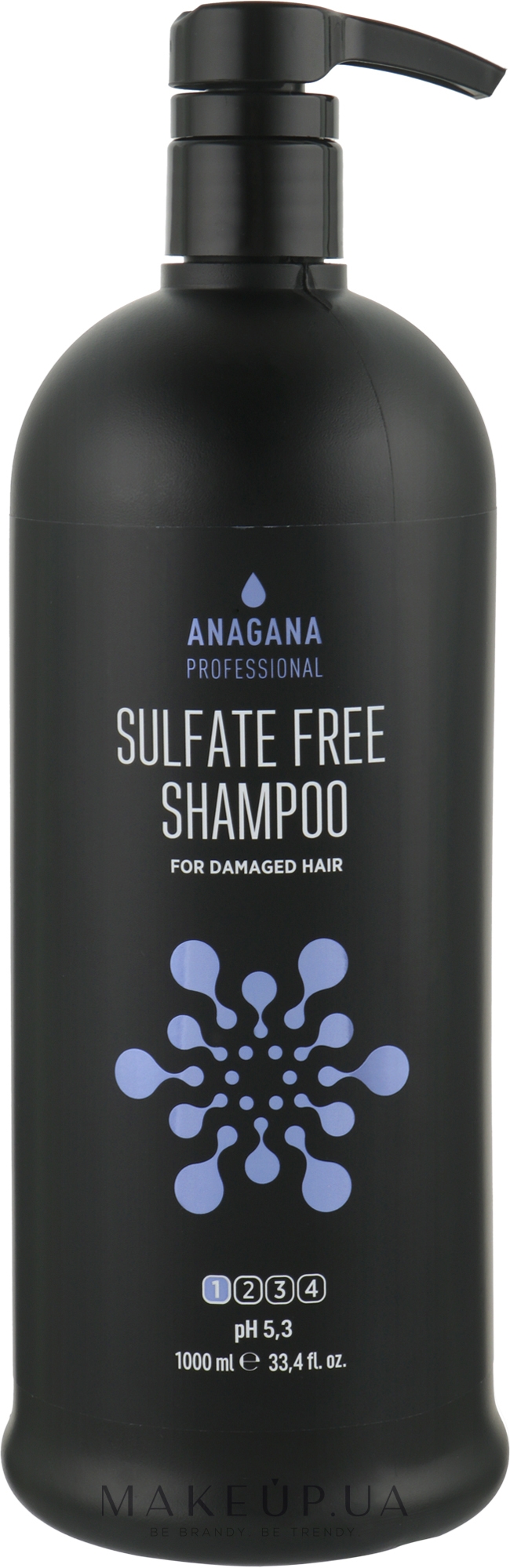 Безсульфатний шампунь для пошкодженого волосся - Anagana Professional Sulfate Free Shampoo — фото 1000ml