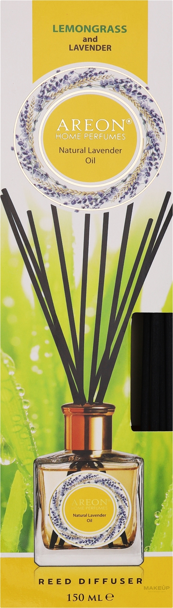 Аромадиффузор "Лемонграсс и лаванда" - Areon Home Perfume Lemongrass & Lavender Oil Reed Diffuser — фото 150ml