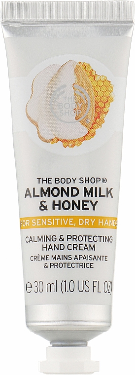 Заспокійливий захисний крем для рук - The Body Shop Almond Milk & Honey Calming & Protecting Hand Cream — фото N1