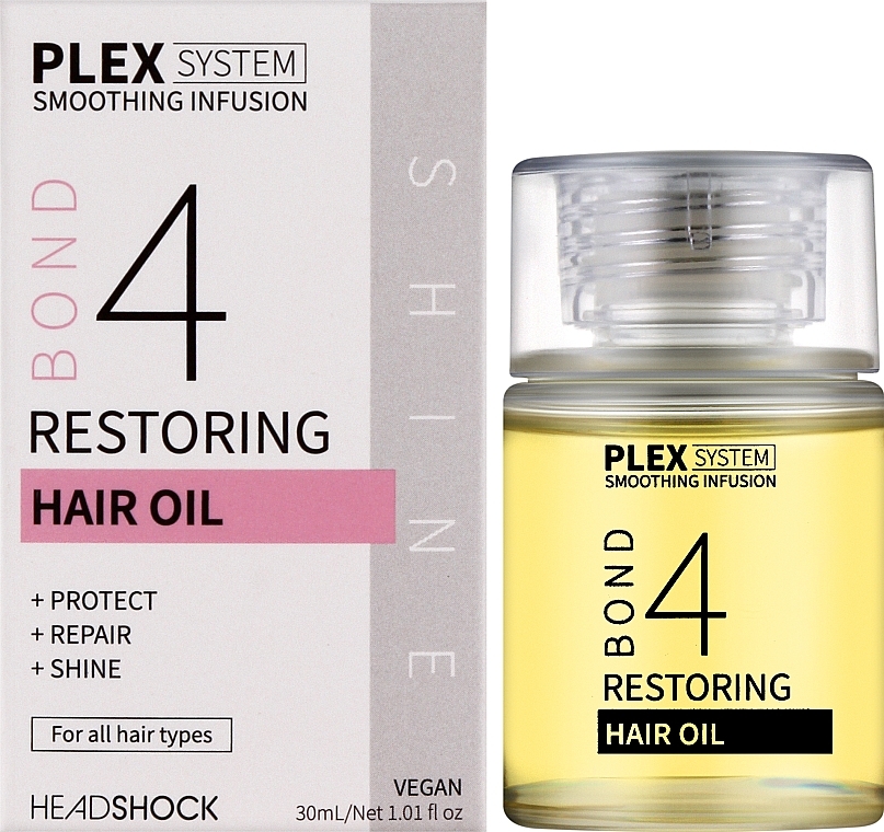 Восстанавливающее масло для волос №4 - Headshock Plex System Restoring Hair Oil 4 — фото N2