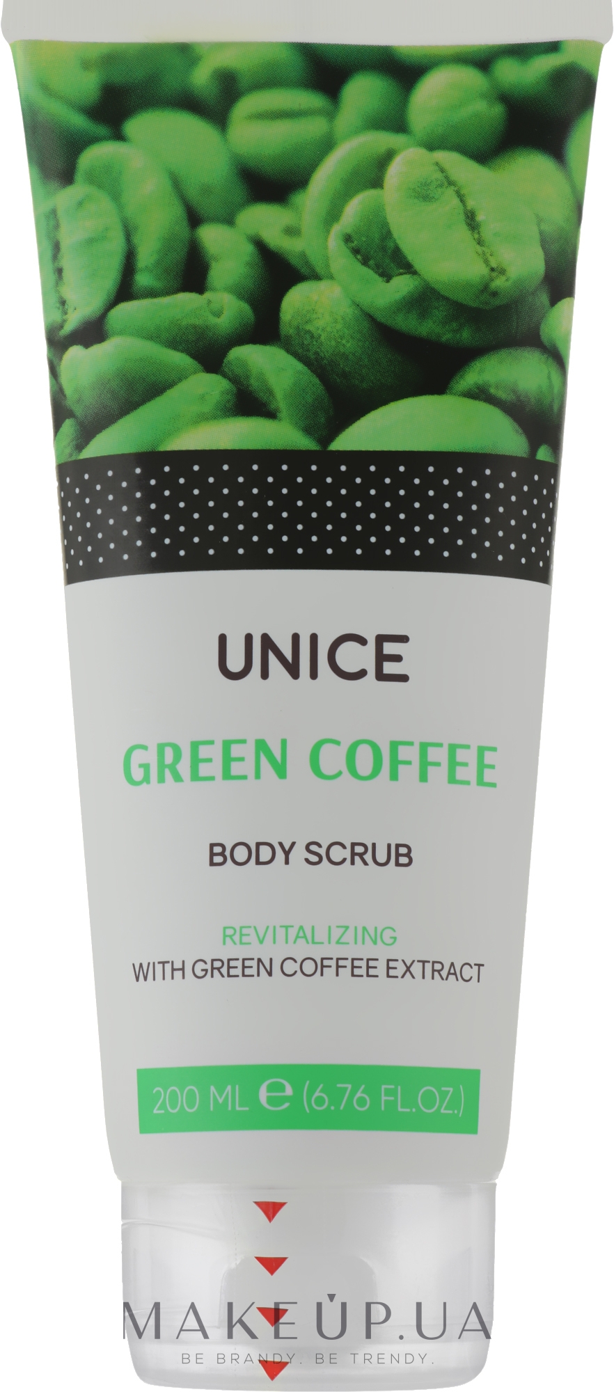 Скраб для тіла з екстрактом зеленої кави - Unice Green Coffee Body Scrub — фото 200ml