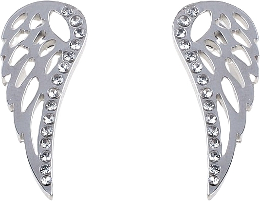 Серьги женские, крылья с камнями, серебряные - Lolita Accessories — фото N1