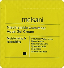 Духи, Парфюмерия, косметика Увлажняющий крем-гель для лица - Meisani Niacinamide Cucumber Aqua Gel Cream (пробник)