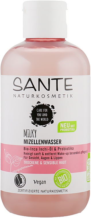 Мицеллярная молочная вода с инка-инчи и пробиотиками - Sante Milky Micellar Water